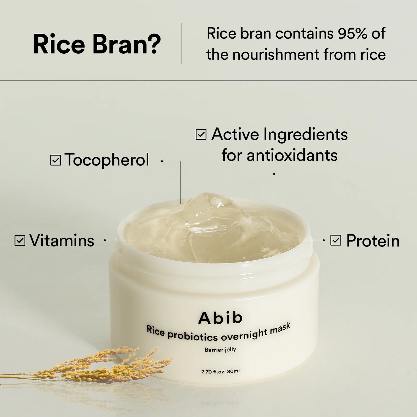 Abib Masque de nuit Rice Probiotics Barrier Jelly