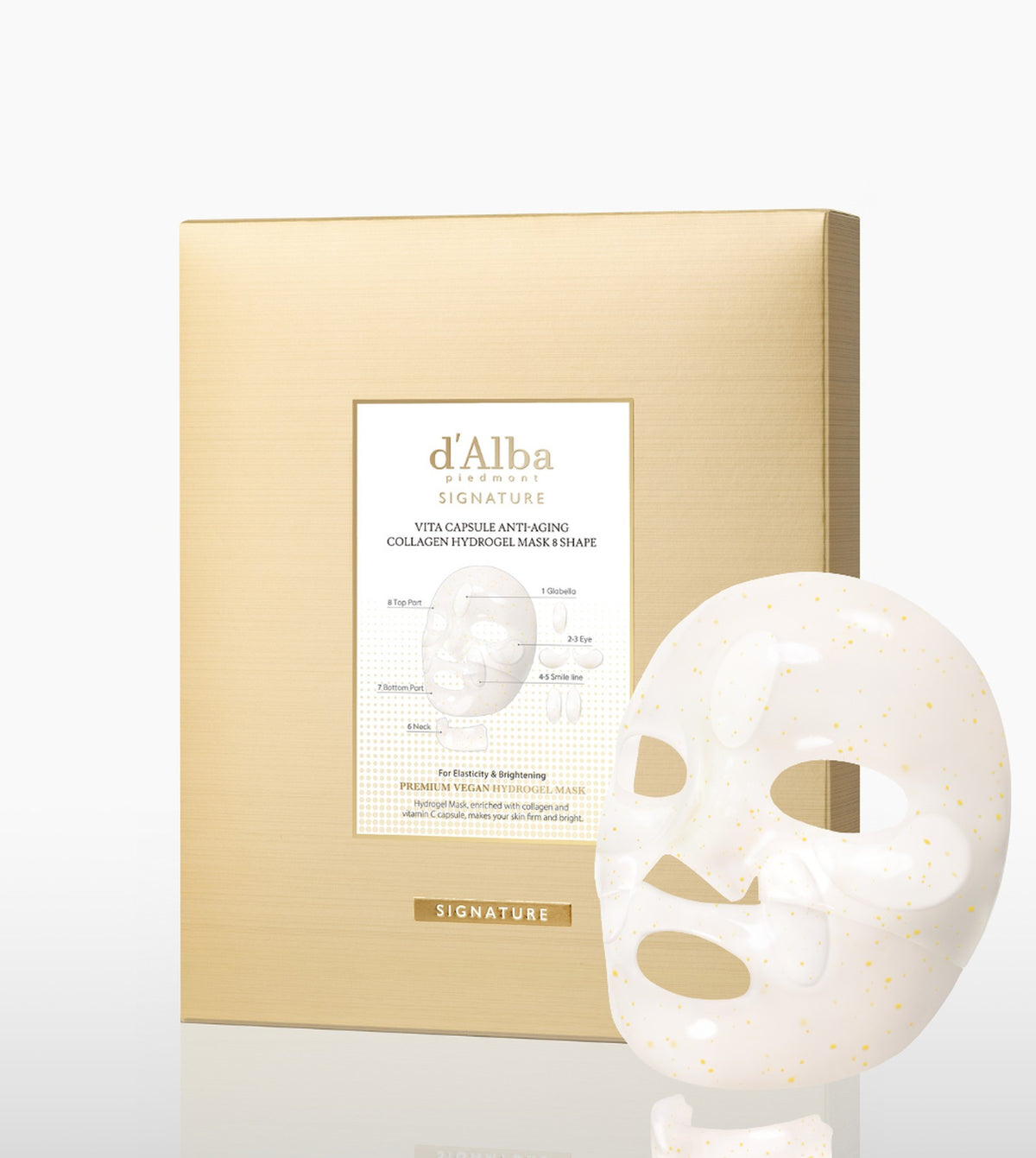 d'Alba Signature Vita Capsule Hydrogel Mask box with the eight-piece hydrogel mask